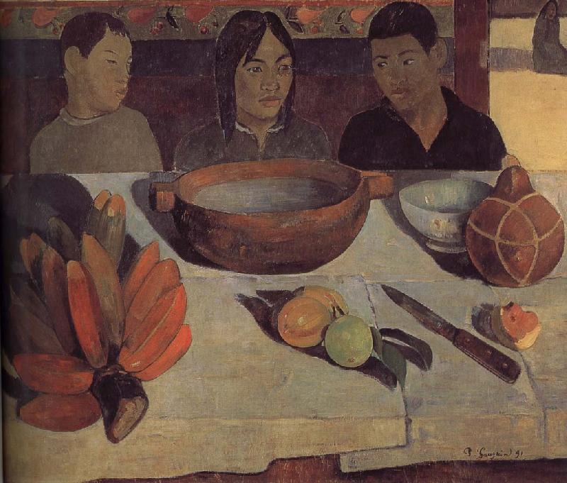 Paul Gauguin Meal Sweden oil painting art